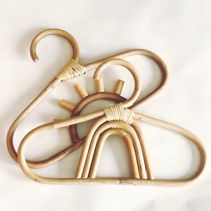 Small design rattan <b>hanger</b> for baby clothes best selling sustainable cane clothing <b>hangers</b> - Product Image 6