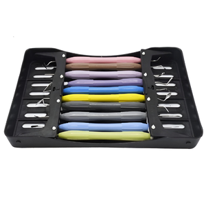 Kit de 10 instruments dentaires manuels pour composites, avec poignée ergonomique en silicone, double embout, pour restauration + stérilisation - Product Image 1