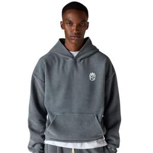 Sudadera con capucha de algodón suave de punto, estilo casual, para hombre, de corte cómodo, prémium, gris, de manga larga, con textura acanalada y efecto lavado. - Product Image 6