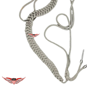 Aiguillette de parade tressée en argent allemand, Aiguillette d'épaule argentée, Cordon d'épaule allemand - Product Image 3