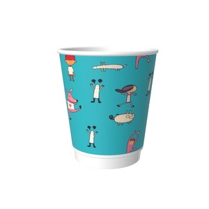 Vasos de Papel Desechables de Doble Pared Premium de 8/12/16/20oz con Revestimiento de PE, Reciclables y de Grado Alimenticio para Café, con Diseño Elegante - Product Image 3