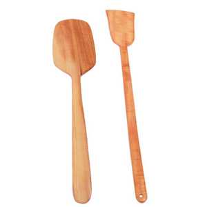 Spatule en bois de Neem naturel de qualité supérieure – Spatule de cuisine durable à long manche pour cuisiner, mélanger, sauter et remuer - Product Image 5
