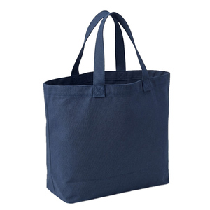Minimalist Canvas <b>Handbag</b> with Brown Leather Handles Zipper Closure Large Capacity Outdoor Daily Use - Product Image 5
