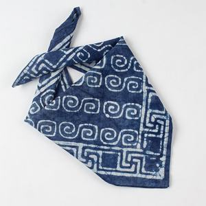 Beautiful Fashionable Cotton Block Printed Indigo <b>Bandana</b> for <b>Men</b> and Women for Outdoor Summer Season - Product Image 1