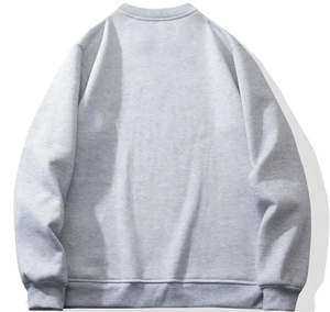 Men's Casual Winter Warm <b>Fleece</b> Pullover <b>Jumpers</b> Crew Neck Sweat Shirts with Embroidered Plain Dyes Top Casual Fashion Wear - Product Image 2