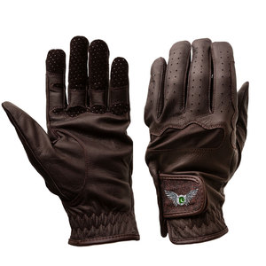 Guantes de equitación transpirables de fábrica OEM con agarre completo para los dedos, palma reforzada y ajuste flexible, a la venta. - Product Image 1