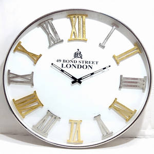 Reloj de Pared Creativo, Ultra Silencioso, Estilo Vintage, Clásico, Tradicional, de Acero Inoxidable, Decoración Americana - Product Image 1