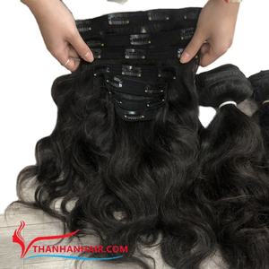 El clip de producto líder en extensión de cabello listo para enviar 100% cabello humano crudo sin desprendimiento sin enredos de Thanh An - Product Image 2