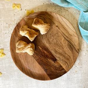 Plato de Servir Redondo de Madera de Acacia para el Hogar y la Cocina, Plato para Aperitivos, Plato de Madera para Decoración de Bodas, Plato de Madera para la Cena - Product Image 2