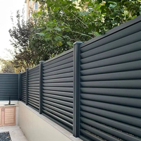 Clôture en aluminium de qualité supérieure, panneau de clôture à lattes horizontales avec ventilation et intimité pour jardin de villa