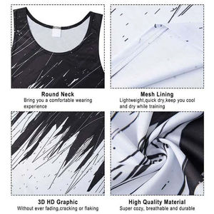 เสื้อกล้ามระบายอากาศสำหรับผู้ชาย เสื้อกล้ามออกกำลังกาย เสื้อแขนกุดผู้ชาย เสื้อยืดออกกำลังกาย เสื้อกีฬาผ้าฝ้ายสั่งทำ เสื้อกีฬาฟิตเนส เสื้อกล้ามซับลิเมชั่น - Product Image 5