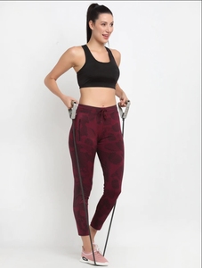Leggings de yoga taille haute pour femme, longueur cheville, imprimés, extensibles, en Spandex/Nylon, avec fermeture élastique à la taille, légers, motif numérique - Product Image 3