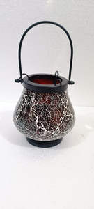 Bougie de table de couleur en verre mosaïque Ensemble de bougeoirs ronds en métal pour la décoration de la maison et du jardin du fournisseur indien - Product Image 3