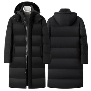 <b>Men's</b> <b>Long</b> Puffer <b>Coat</b> Hooded Winter Jacket Thick Waterproof Warm Overcoat - Product Image 1