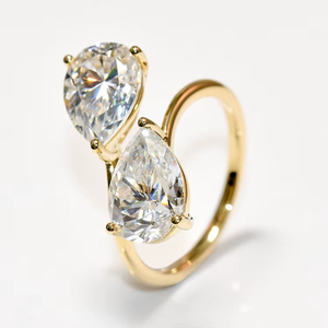 CONCEPTION Anillo de Moissanita de Plata 925 Personalizado con Oro Fino de 9K 10K 14K 18K para Compromiso y Boda para Mujer - Product Image 1