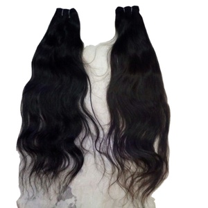 Natural Black Premium Raw Virgin Remy Human Hair Extensions <b>Bleached</b> Light Color Indian Machine Double Weft High Quality Silky - Product Image 4