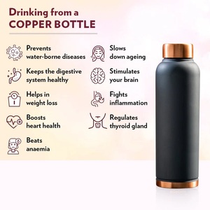 Botella de Agua de Cobre de Doble Pared Hecha a Mano con Acabado Elegante, Diseño Duradero y Ecológico, Compre Directamente del Proveedor a Precio de Fábrica - Product Image 5