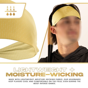 2026 Durable Good Supplier OEM ODM Service New Arrival Fully Customized Made Sport Training Wear Yellow Baseball <b>Headband</b> - Product Image 3