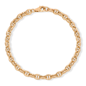 Yellow Gold Plated Engraved Link <b>Bracelet</b> Vintage Floral Pattern Chain <b>Bracelet</b> for <b>Men</b> and Women - Product Image 1