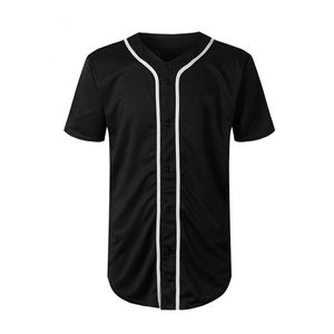 Camiseta de Béisbol de Tela de Seda Cosida con Diseño Personalizado a Precio Económico al por Mayor, Camisetas Deportivas con Cuello en V Bordadas para Hombre y Mujer - Product Image 5