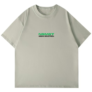 เสื้อยืดแขนสั้นสีดำสำหรับผู้ชาย แบรนด์ Naimat ทรงปกติ คอกลม ผ้าคอตตอนเจอร์ซีย์ พิมพ์ลายตัวอักษร สไตล์ลำลอง - Product Image 2