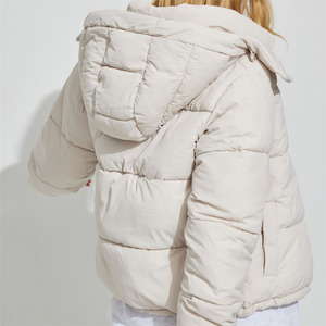 แจ็คเก็ตพัฟเฟอร์แฟชั่นสำหรับผู้หญิง สไตล์คนเมือง สำหรับฤดูหนาว อุ่นสบายด้วยผ้าฝ้ายบุนวม ระบายอากาศได้ดี ผ้าแคนวาส - Product Image 6