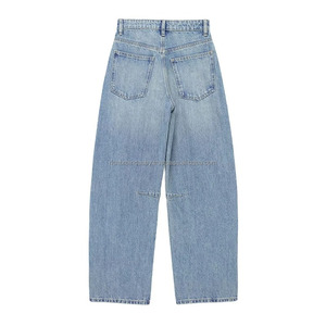 กางเกงยีนส์ผู้หญิงทรงหลวมสไตล์วินเทจ ลุคสบายๆ ระบายอากาศดี มีกระเป๋าติดกระดุม เหมาะสำหรับใส่ทำงานหรือวันสบายๆ - Product Image 2