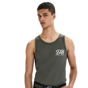 Camiseta sin mangas acanalada de ajuste ceñido, cómoda, transpirable, básica, deportiva, con logo personalizado, proveedor mayorista OEM ODM - Product Image 1