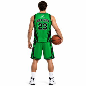 Conjunto de Uniforme de Baloncesto Personalizado de Alta Calidad para Hombre, Ropa Deportiva de Equipo, Sublimación, Cuello en V, Jersey sin Mangas, Pantalones Cortos Transpirables - Product Image 4