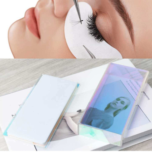Boîte de rangement professionnelle pour cils en acrylique irisé de luxe, écologique, avec logo personnalisé, palette à cils blanche, support pour cils - Product Image 3