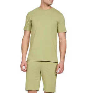 Ensembles t-shirts et shorts à séchage rapide, style décontracté, pour usage quotidien, grandes tailles, couleur unie, pour adultes - Product Image 2