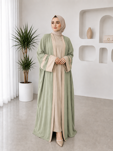 Stylish Middle Eastern Modest Wear Abaya Collection Loose Fit Batwing Sleeve Arabic Abaya <b>Dress</b> Modern Arabic <b>Kaftan</b> Style Maxi - Product Image 2