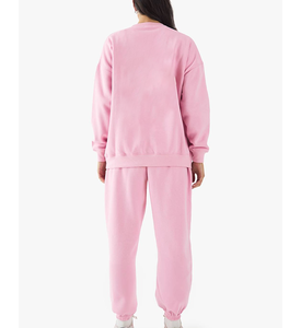 Conjunto Deportivo de 2 Piezas para Mujer, Modelo 2026, con Cuello Redondo, Diseño con Costuras en el Medio, Logotipo en Relieve Personalizado, Felpa Suave para Gimnasio - Product Image 6