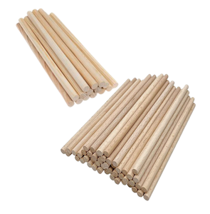 Tiges de chevilles en bois dur OEM, hêtre, eucalyptus, chevilles rondes en bois massif pour la fabrication de meubles et la menuiserie - Product Image 1