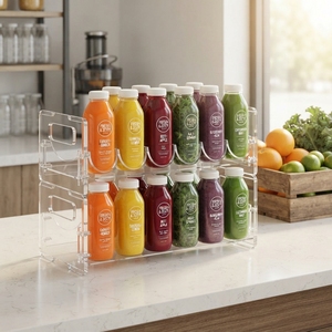 Clear Acrylic Modern Recyclable Portable Bottle Merchandising <b>Display</b> Stand Retail Counter Bottle Holder Custom <b>Display</b> Solution - Product Image 3