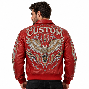 Manufacturer OEM Applique Embroidery Varsity <b>Jacket</b> for Men Winter Custom Varsity Style <b>Rhinestone</b> Leather <b>Jacket</b> - Product Image 5