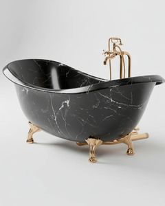 Baignoire autoportante en marbre faite à la main, écologique, pour appartement et villa - Product Image 1