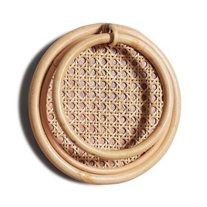 Rattan hanger ring wooden towel <b>rail</b> hand towel hangers wholesale cost kitchen bath accessories - Product Image 3