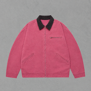 Customized OEM Cleanfit Washed Distressed DUCK Canvas Waterproof Heated Breathable Quick Dry Winter Solid Vintage Front - Product Image 3