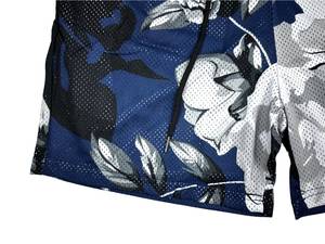 Shorts de basketball personnalisés 2026 en maille florale bleue, séchage rapide, pour la gym et l'athlétisme, OEM ODM, vêtements de sport par sublimation - Product Image 3