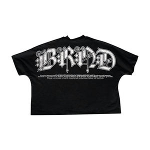 Camiseta de Alta Calidad de 280 g/m², 100 % Algodón, Estampado OEM, Corte Cuadrado, Estilo Vintage Lavado, para Hombre, Camisetas Personalizadas con Lavado Ácido - Product Image 3