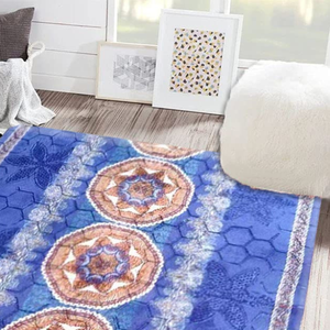 Alfombra de franela antideslizante Shufu moderna Anti-Aллерgenic con diseño minimalista para residencias de estancia con patrón abstracto - Product Image 2