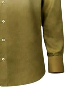 Camisa Formal para Hombre Color Caqui Oliva Degradado, Algodón Premium, Manga Larga, Cierre de Botones, Estilo Casual Elegante, Fabricante OEM Personalizado, Suministro al por Mayor - Product Image 6