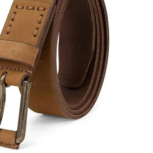 เข็มขัดผู้ชาย เข็มขัดหนังคุณภาพสูงสำหรับผู้ชาย สายหนังแท้ หัวเข็มขัดหรูหรา แฟนซี วินเทจ สำหรับกางเกงยีนส์ สีดำ หัวเข็มขัดโลหะ - Product Image 5