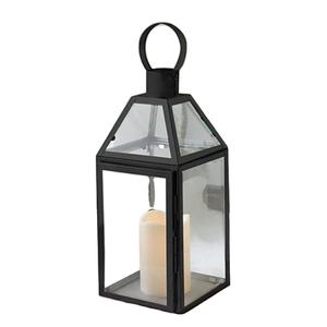Meilleure lanterne à bougie en acier inoxydable et en verre, design élégant, faite à la main pour la maison et les mariages, lanterne décorative de couleur noire - Product Image 1