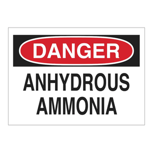 Panneau d'avertissement d'ammoniac anhydre Brady Danger pour les zones industrielles de stockage de produits chimiques, PVC solaire - Product Image 2