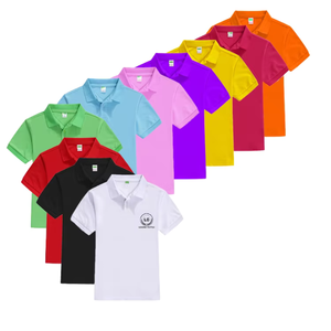 Polo en coton 100 % personnalisable pour garçons et filles, grande taille, uni, décontracté, pour uniforme scolaire, vente en gros - Product Image 1