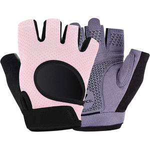 Microfiber Gym Gloves Women Men <b>Half</b> Finger Anti <b>Slip</b> Breathable Palm Protection Fitness Weightlifting Training Sports - Product Image 4