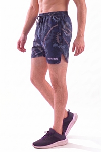 custom <b>mens</b> navy blue <b>running</b> shorts geometric line pattern athletic training gym workout shorts side slit pockets sports <b>pant</b> - Product Image 6