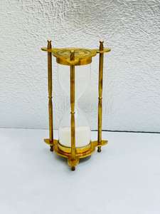 Reloj de Arena 3D de Latón de 6 Pulgadas |   Pie Decorativo Vintage para Mesa de Graduación - Product Image 5